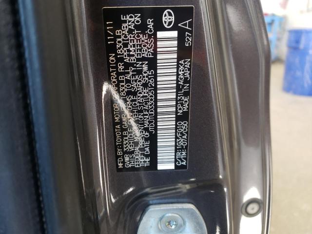 Photo 10 from auction – 2012 TOYOTA YARIS with VIN JTDJTUD33CD512615