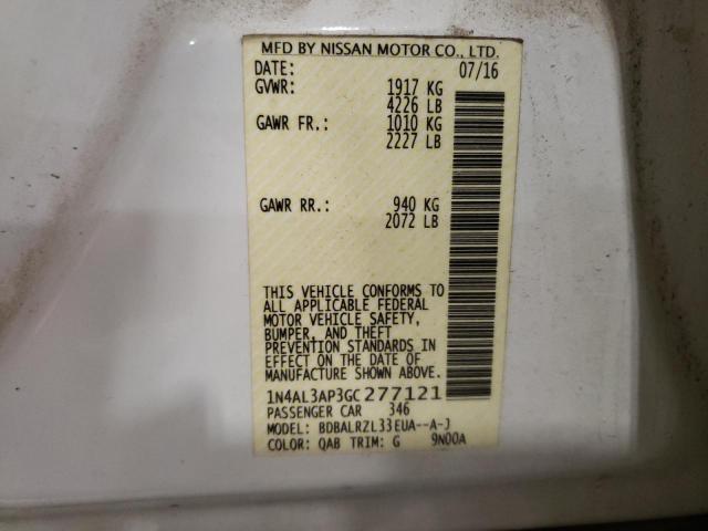 Photo 10 from auction – 2016 NISSAN ALTIMA 2.5 with VIN 1N4AL3AP3GC277121