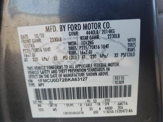 Photo 10 from auction – 2011 FORD ESCAPE XLT with VIN 1FMCU0D72BKA63127
