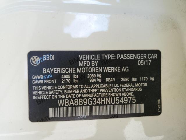 Photo 10 from auction – 2017 BMW 330 I with VIN WBA8B9G34HNU54975