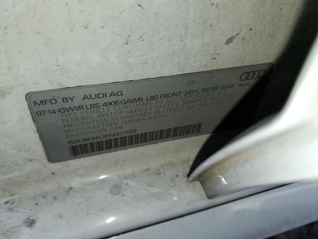 Photo 10 from auction – 2015 AUDI A4 PREMIUM with VIN WAUBFAFL9FN007598