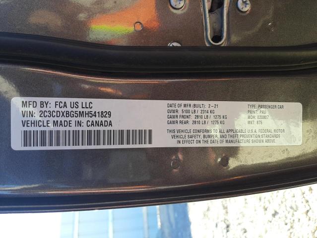 Photo 10 from auction – 2021 DODGE CHARGER SX with VIN 2C3CDXBG5MH541829