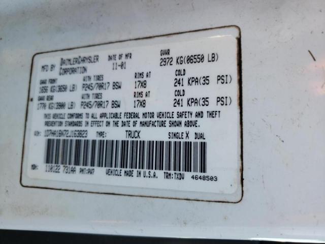 صورة رقم 10 من المزاد - 2002 DODGE RAM 1500 مع VIN 1D7HA16N72J163823
