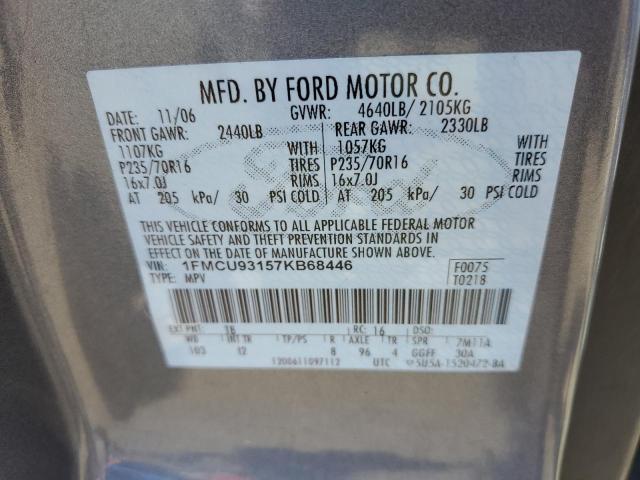 Photo 10 from auction – 2007 FORD ESCAPE XLT with VIN 1FMCU93157KB68446