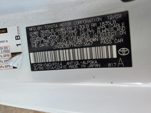 Photo 10 from auction – 2010 TOYOTA SCION TC with VIN JTKDE3B77A0313667