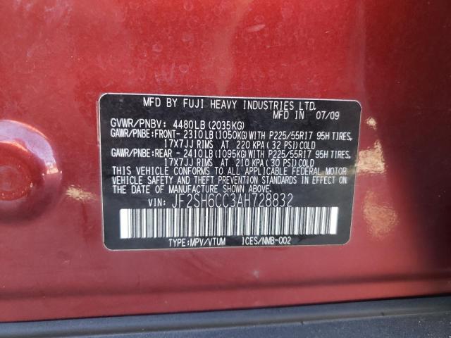 Photo 10 from auction – 2010 SUBARU FORESTER 2 with VIN JF2SH6CC3AH728832