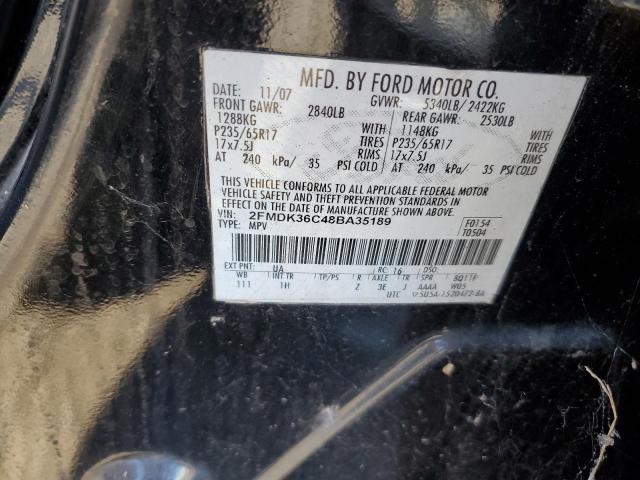 Photo 10 from auction – 2008 FORD EDGE SE with VIN 2FMDK36C48BA35189