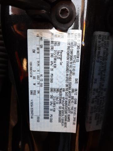 Photo 10 from auction – 2013 FORD FOCUS SE with VIN 1FADP3F22DL120531
