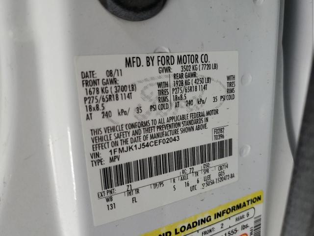 Photo 10 from auction – 2012 FORD EXPEDITION with VIN 1FMJK1J54CEF02043