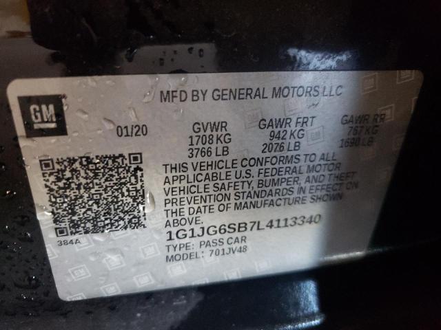Photo 10 from auction – 2020 CHEVROLET SONIC with VIN 1G1JG6SB7L4113340