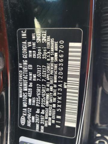 Photo 10 from auction – 2013 KIA SORENTO LX with VIN 5XYKT3A12DG366700