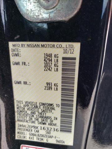 Photo 10 from auction – 2013 NISSAN ALTIMA S with VIN 1N4AL2EP9DC163236