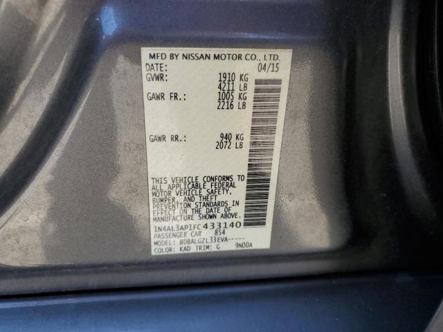 Photo 10 from auction – 2015 NISSAN ALTIMA 2.5 with VIN 1N4AL3AP1FC433140