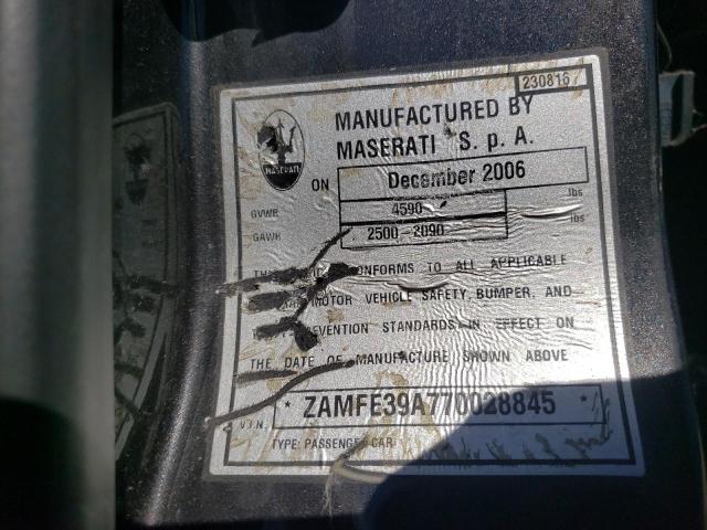 Photo 10 from auction – 2007 MASERATI QUATTROPOR with VIN ZAMFE39A770028845