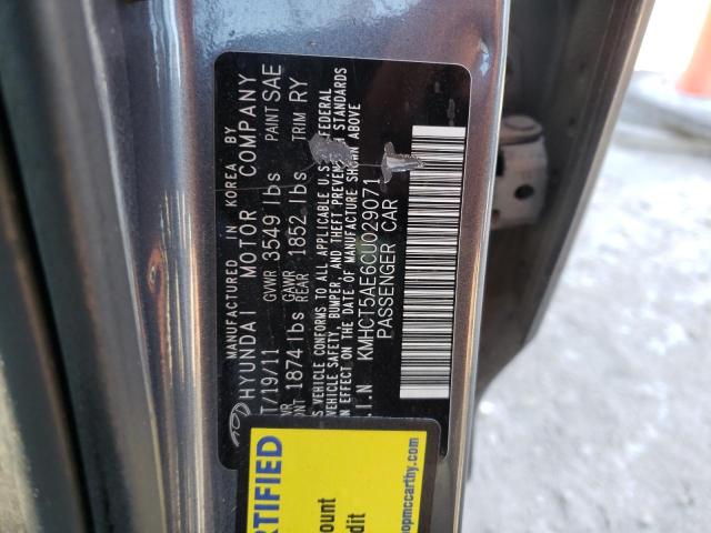 Photo 10 from auction – 2012 HYUNDAI ACCENT GLS with VIN KMHCT5AE6CU029071