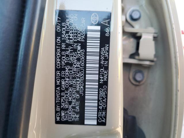 Photo 10 from auction – 2018 TOYOTA PRIUS C with VIN JTDKDTB30J1603693
