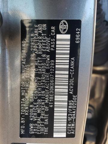 Photo 10 from auction – 2006 TOYOTA CAMRY with VIN 4T1BE30K06U712289