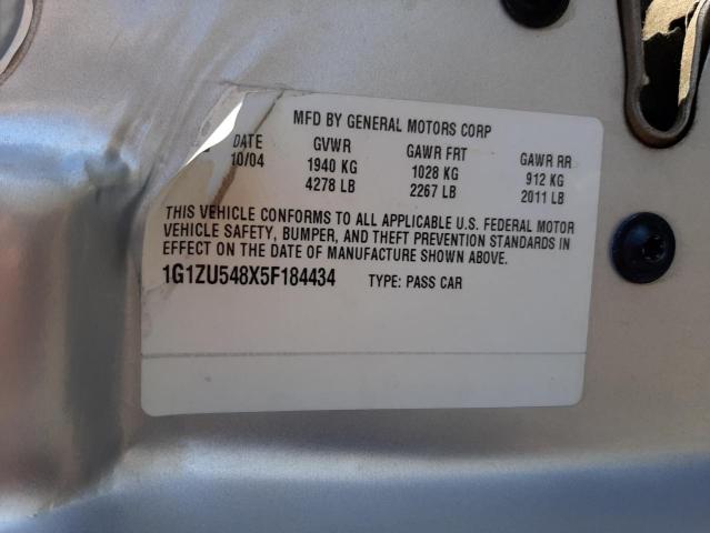 Photo 10 from auction – 2005 CHEVROLET MALIBU LT with VIN 1G1ZU548X5F184434