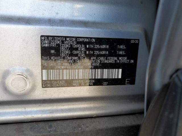 Photo 10 from auction – 2020 TOYOTA RAV4 LIMIT with VIN JTMDWRFV6LD543468