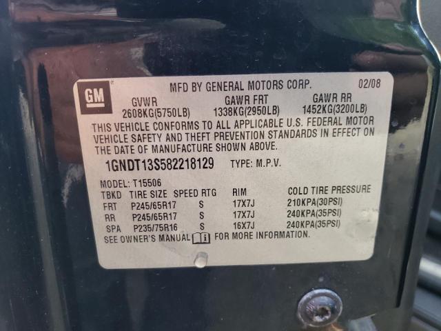 Photo 10 from auction – 2008 CHEVROLET TRAILBLAZE with VIN 1GNDT13S582218129