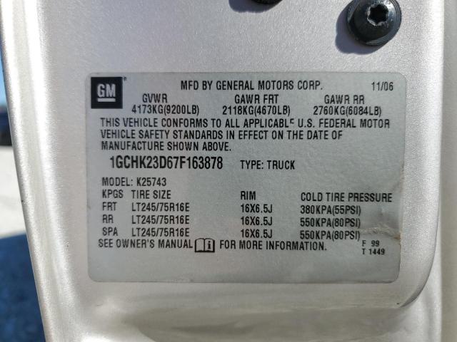 Photo 10 from auction – 2007 CHEVROLET SILVERADO with VIN 1GCHK23D67F163878
