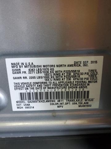 Photo 10 from auction – 2015 MITSUBISHI OUTLANDER with VIN 4A4AR4AU0FE052090