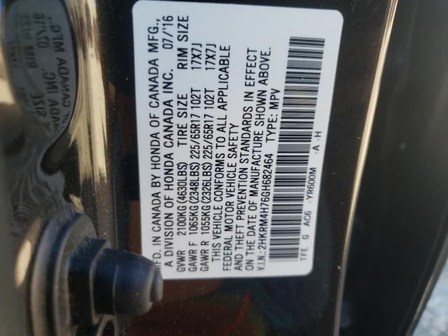Photo 10 from auction – 2016 HONDA CR-V EXL with VIN 2HKRM4H76GH682464