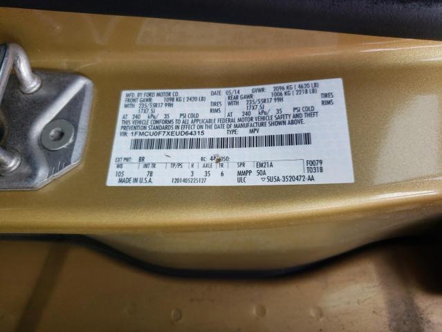 Photo 10 from auction – 2014 FORD ESCAPE S with VIN 1FMCU0F7XEUD64315