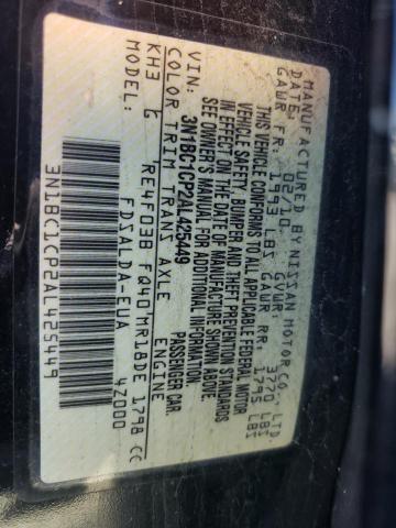 Photo 10 from auction – 2010 NISSAN VERSA S with VIN 3N1BC1CP2AL425449