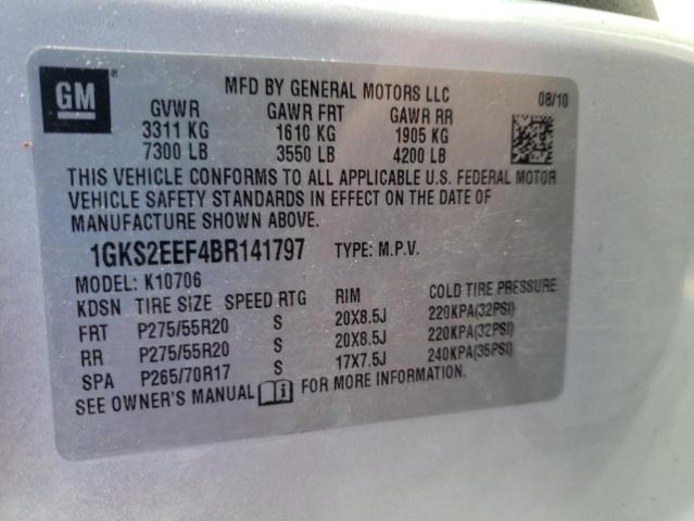 Photo 10 from auction – 2011 GMC YUKON DENA with VIN 1GKS2EEF4BR141797