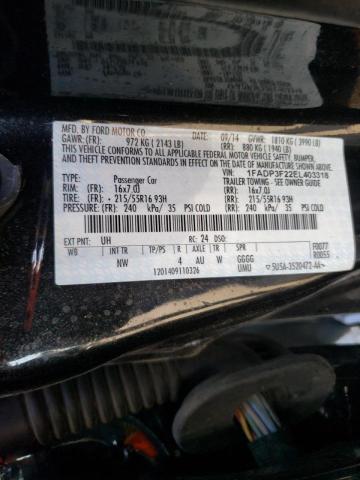 Photo 10 from auction – 2014 FORD FOCUS SE with VIN 1FADP3F22EL403318