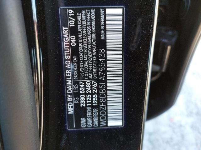 Photo 10 from auction – 2020 MERCEDES-BENZ E 350 with VIN WDDZF8DB5LA755438