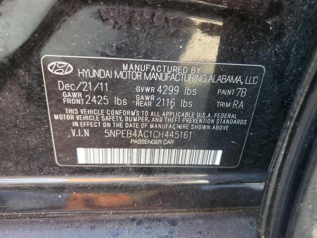 Photo 10 from auction – 2012 HYUNDAI SONATA GLS with VIN 5NPEB4AC1CH445161