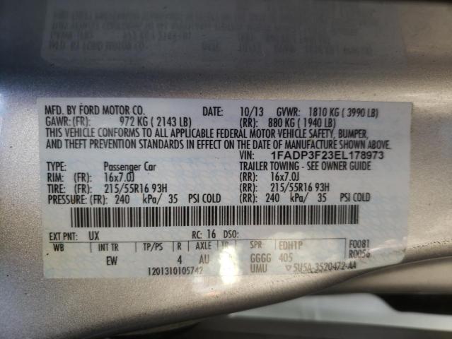 Photo 10 from auction – 2014 FORD FOCUS SE with VIN 1FADP3F23EL178973