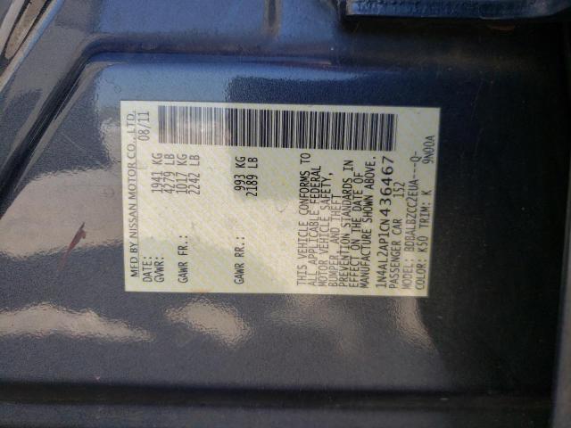 Photo 10 from auction – 2012 NISSAN ALTIMA BAS with VIN 1N4AL2AP1CN436467