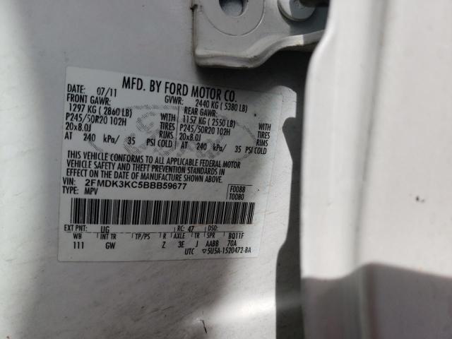 Photo 10 from auction – 2011 FORD EDGE LIMIT with VIN 2FMDK3KC5BBB59677