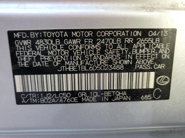 Photo 10 from auction – 2013 LEXUS GS 350 with VIN JTHBE1BL6D5023488