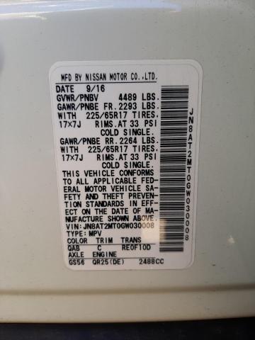 Photo 10 from auction – 2016 NISSAN ROGUE S with VIN JN8AT2MT0GW030008