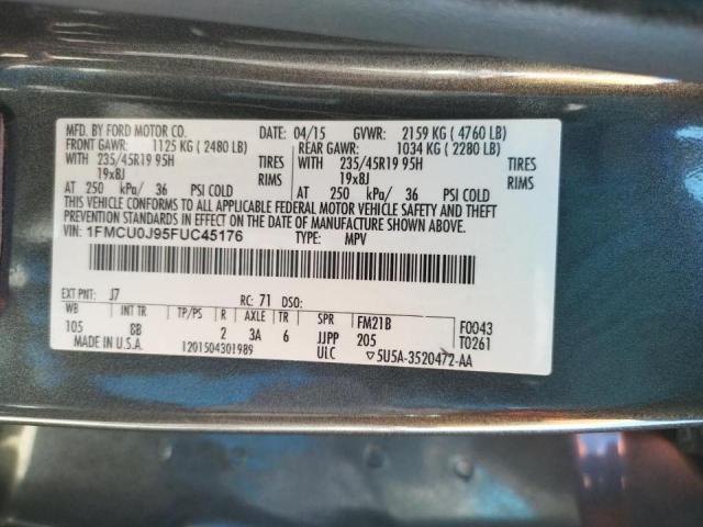 Photo 10 from auction – 2015 FORD ESCAPE TIT with VIN 1FMCU0J95FUC45176
