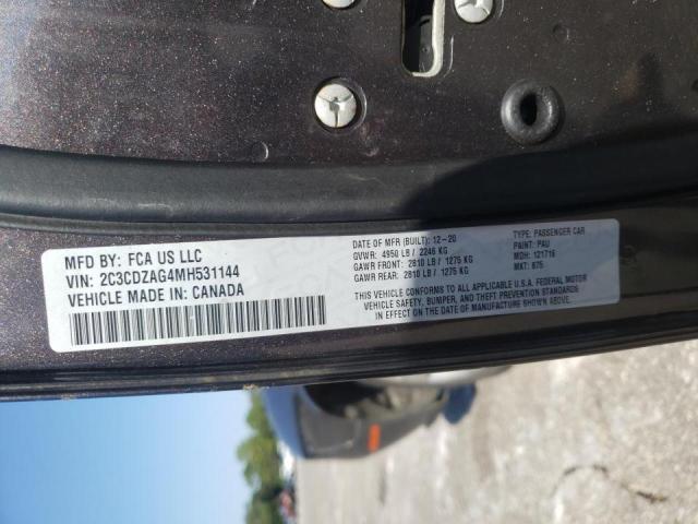Photo 10 from auction – 2021 DODGE CHALLENGER with VIN 2C3CDZAG4MH531144