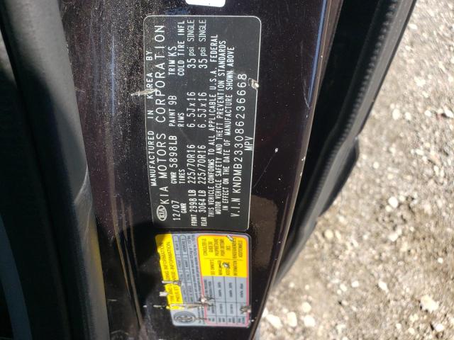 Photo 10 from auction – 2008 KIA SEDONA EX with VIN KNDMB233086236668