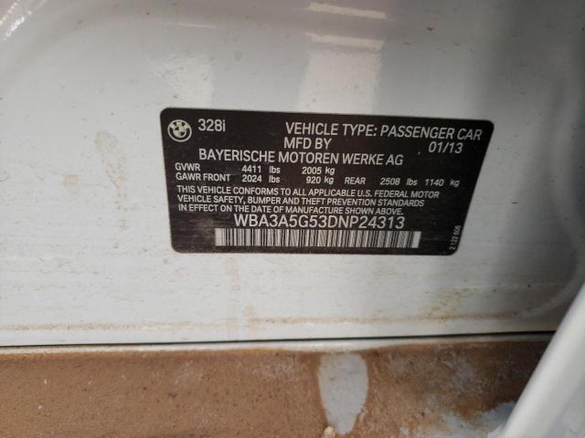 Photo 10 from auction – 2013 BMW 328 I with VIN WBA3A5G53DNP24313
