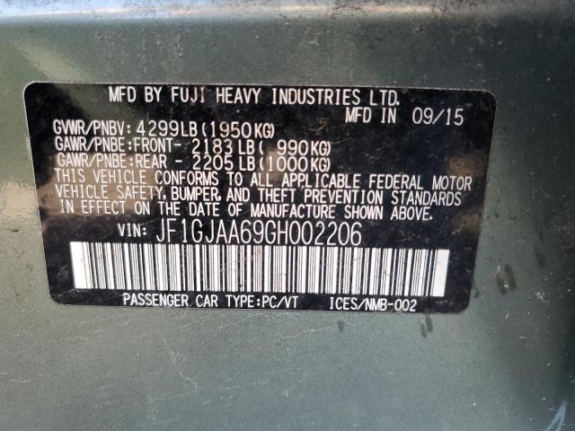 Photo 10 from auction – 2016 SUBARU IMPREZA with VIN JF1GJAA69GH002206