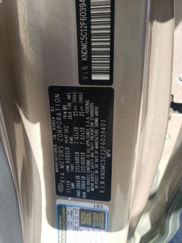 Photo 10 from auction – 2015 KIA SEDONA EX with VIN KNDMC5C12F6039401
