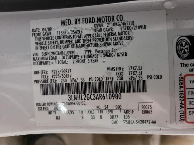 Photo 10 from auction – 2010 LINCOLN MKZ with VIN 3LNHL2GC3AR610980