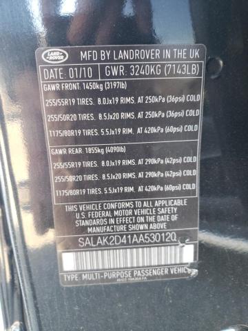 Photo 10 from auction – 2010 LAND ROVER LR4 HSE LU with VIN SALAK2D41AA530120