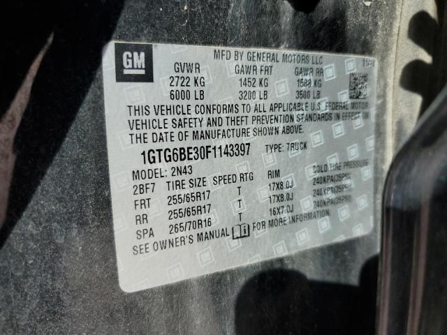 Photo 10 from auction – 2015 GMC CANYON SLE with VIN 1GTG6BE30F1143397