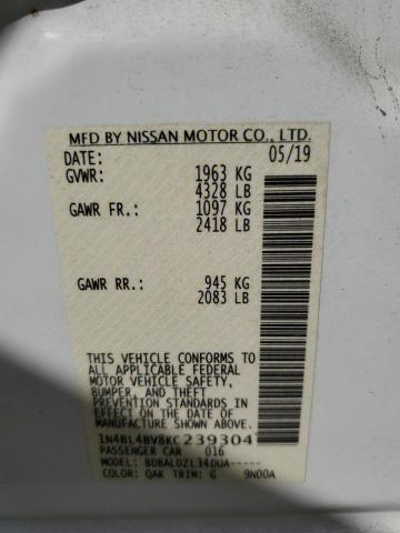 Photo 10 from auction – 2019 NISSAN ALTIMA S with VIN 1N4BL4BV8KC239304