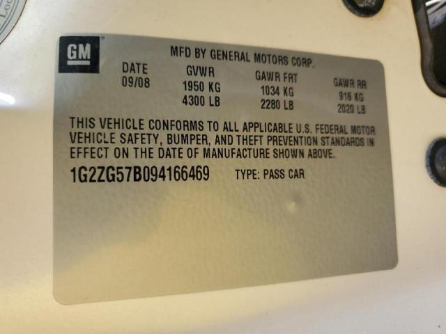 Photo 10 from auction – 2009 PONTIAC G6 with VIN 1G2ZG57B094166469