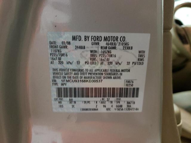 Photo 10 from auction – 2008 FORD ESCAPE XLT with VIN 1FMCU93168KD30537